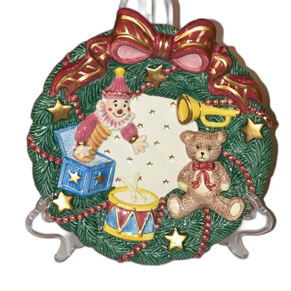 FITZ and FLOYD Cookies For Santa Plate Christmas Collectible Holiday 8.25 inches - Picture 1 of 8